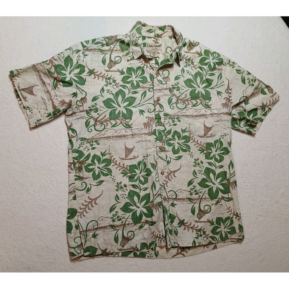 Cooke Street Honolulu Men's Hawaiian Shirt Size M Cotton Short Sleeve
